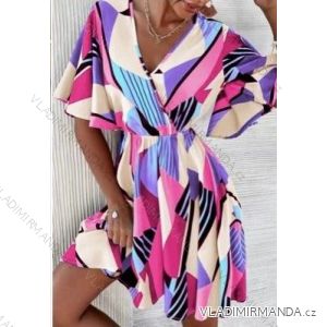 Kurzärmliges Sommerkleid für Damen (S / M ONE SIZE) ITALIAN FASHION IMWB22017