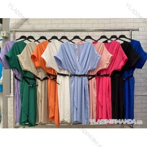 Damenkleid mit Kurzarm-Damengürtel (S / M ONE SIZE) ITALIAN FASHION IMWOP22OP0390