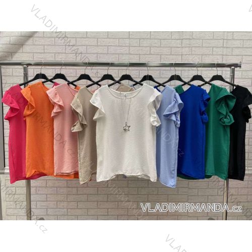 Damen-Tunika mit Anhänger Kurzarm Damen (S / M ONE SIZE) ITALIAN FASHION IMWOP22OP0386