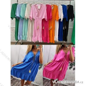Kurzarm-Sommerkleid für Damen (S / M ONE SIZE) ITALIAN FASHION IMWOP22OP0374