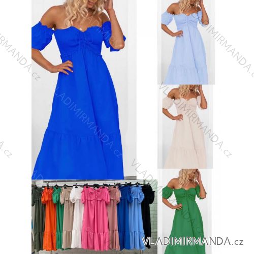 Langes Sommerkleid für Damen Carmen (S / M ONE SIZE) ITALIAN FASHION IMWOP22OP0367