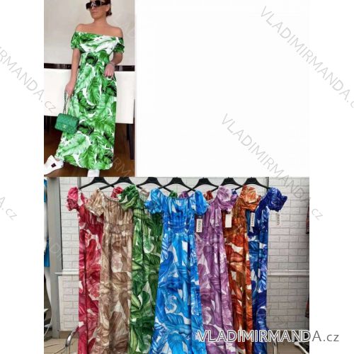 Langes Sommerkleid für Damen Carmen (S / M ONE SIZE) ITALIAN FASHION IMWOP22OP0367