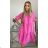Sommerkleid Langarm geblümte Damen (UNI S / L) ITALIAN FASHION IMK20150