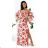 Sommerkleid Langarm geblümte Damen (UNI S / L) ITALIAN FASHION IMK20150