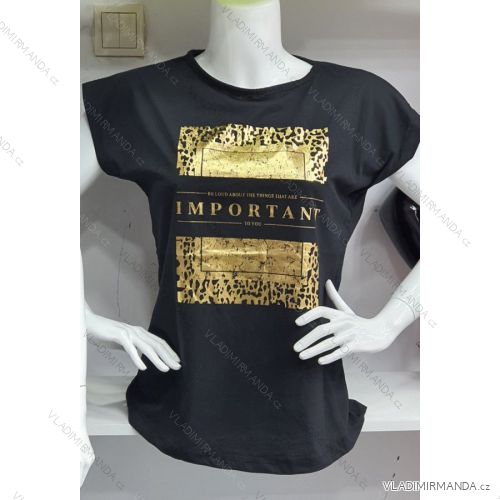 Tričko krátký rukáv dámské (M-XL) TURECKÁ MÓDA TMWG22GYA0170
