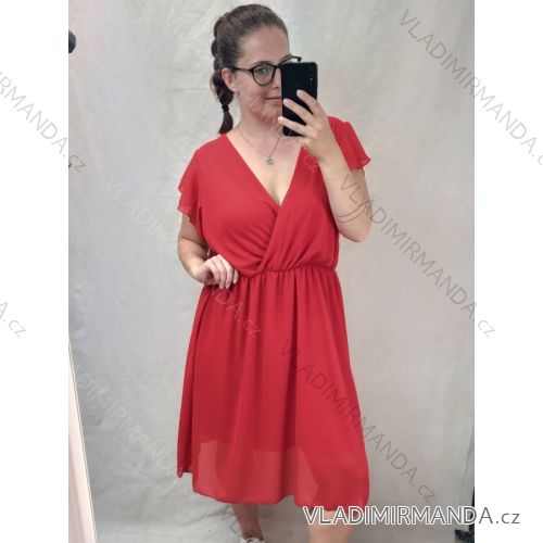 Damen Kurzarmtunika (uni xL / 2XL) TURKISH FASHION IM422CLARIS