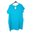 (div)(p)Kleid kurzarm übergroße (uni XL-2XL) ITALIENISCHE MODE IM420023(/p)(/div) türkis L / XL