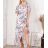 Šaty letní šifonové krátký rukáv dámské (S/M ONE SIZE) ITALSKÁ MÓDA IMWP222245