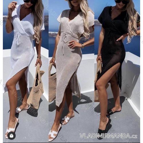 Sommer langes Tüllkleid Carmen Damen (S / M ONE SIZE) ITALIAN FASHION IMWA222461