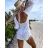 Sommer langes Tüllkleid Carmen Damen (S / M ONE SIZE) ITALIAN FASHION IMWA222461