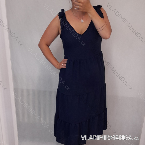 Kleid mit 3/4 Ärmeltasche für Damen (uni sl) ITALIAN Fashion IM3181746