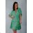 Sommer Kurzarm Sommerkleid (S / M ONE SIZE) ITALIENISCHE MODE IMWY21019 Vol. grün S-XL