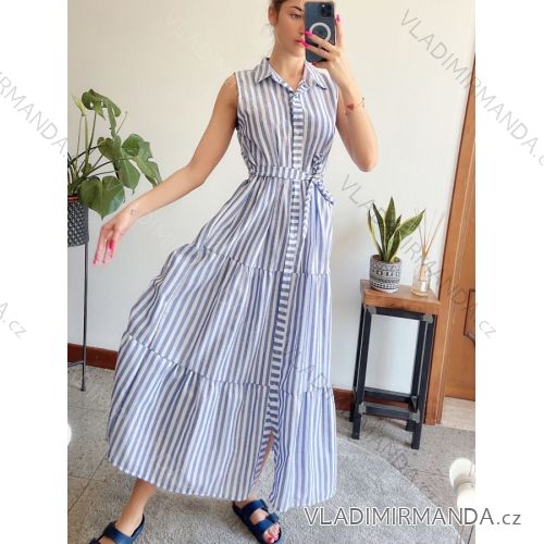 Šaty letní na ramínka dámské (S/M ONE SIZE) ITALSKÁ MÓDA IMPBB22B21841
