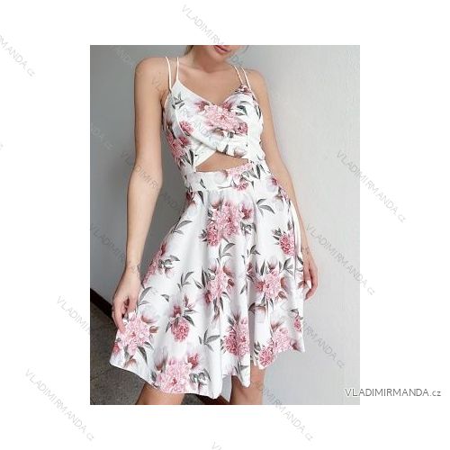 Šaty letní na ramínka dámské (S/M ONE SIZE) ITALSKÁ MÓDA IMPBB22B21841