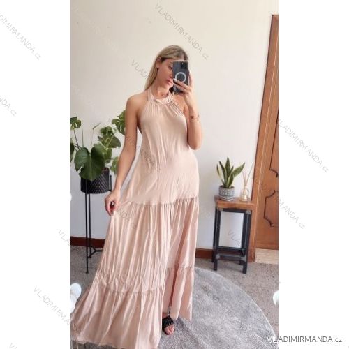 Šaty letní na ramínka dámské (S/M ONE SIZE) ITALSKÁ MÓDA IMPBB22B21841