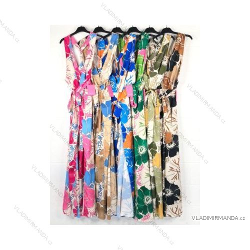 Šaty letní na ramínka dámské (S/M ONE SIZE) ITALSKÁ MÓDA IMPBB22B21841