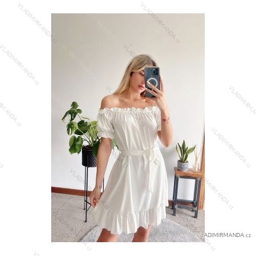 Šaty letní na ramínka dámské (S/M ONE SIZE) ITALSKÁ MÓDA IMPBB22B21841