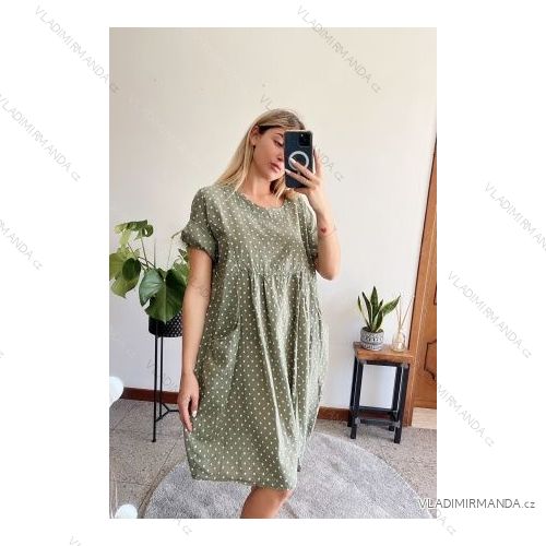 Šaty letní na ramínka dámské (S/M ONE SIZE) ITALSKÁ MÓDA IMPBB22B21841