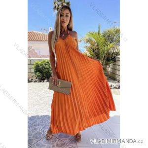 Sommer langes trägerloses Kleid für Frauen (S / M ONE SIZE) ITALIAN FASHION IMPDY22LS15705 / 6091