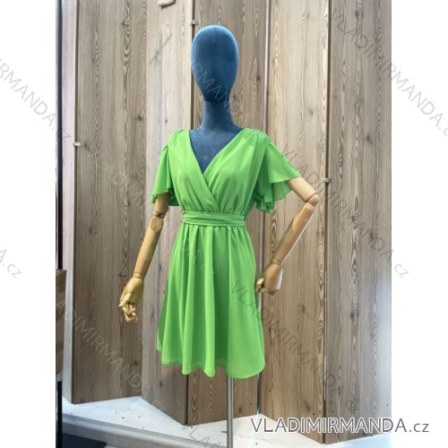 Kurzarm-Sommerkleid für Damen (S / M ONE SIZE) ITALIAN FASHION IMPDY22MDUE22162