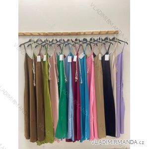 Šaty letní dlouhé na ramínka dámské (S/M ONE SIZE) ITALSKÁ MÓDA IMPDY22LS15705/6091