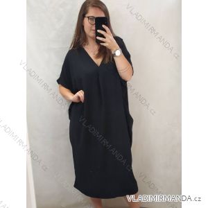 Šaty oversize krátký rukáv dámské (L/XL/2XL/3XL ONE SIZE) ITALSKÁ MÓDA IMD20451