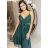 Šaty letní na ramínka dámské (S/M ONE SIZE) ITALSKÁ MÓDA IMPBB22B21841 weiß S / M