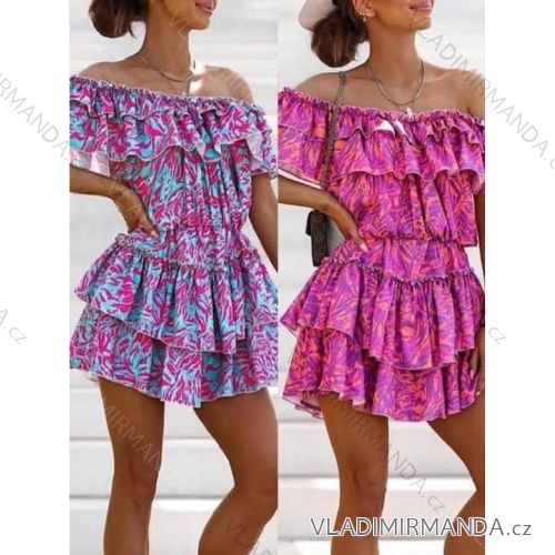 Carmen Sommer Sommer Schulterkleid (UNI S / M) ITALIENISCHE MODE IMM20628