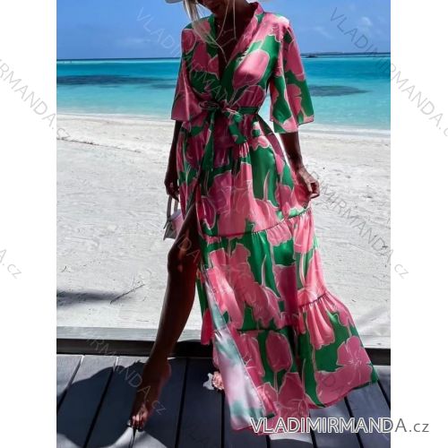 Carmen Sommer Sommer Schulterkleid (UNI S / M) ITALIENISCHE MODE IMM20628