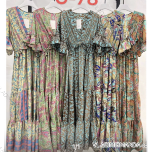 Šaty letní na ramínka dámské (S/M ONE SIZE) ITALSKÁ MÓDA IMPBB22B21841