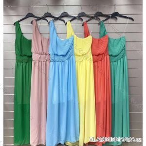 Šaty letní na ramínka dámské (S/M ONE SIZE) ITALSKÁ MÓDA IMWK222604