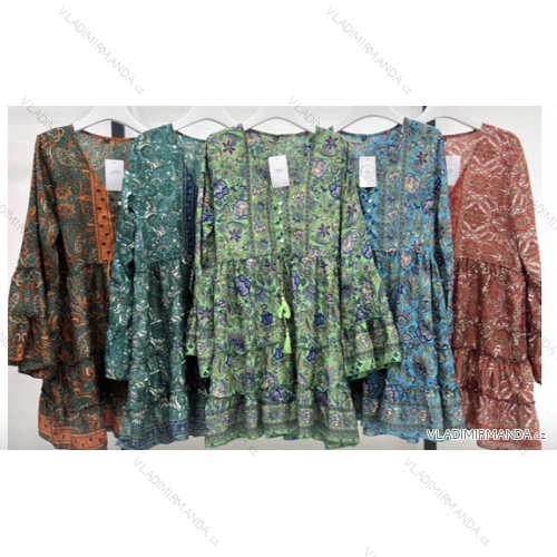 Šaty letní na ramínka dámské (S/M ONE SIZE) ITALSKÁ MÓDA IMPBB22B21841