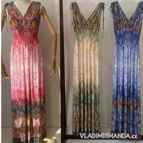 Šaty letní na ramínka dámské (S/M ONE SIZE) ITALSKÁ MÓDA IMPBB22B21841