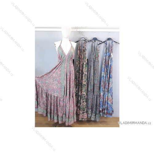 Šaty letní na ramínka dámské (S/M ONE SIZE) ITALSKÁ MÓDA IMPBB22B21841