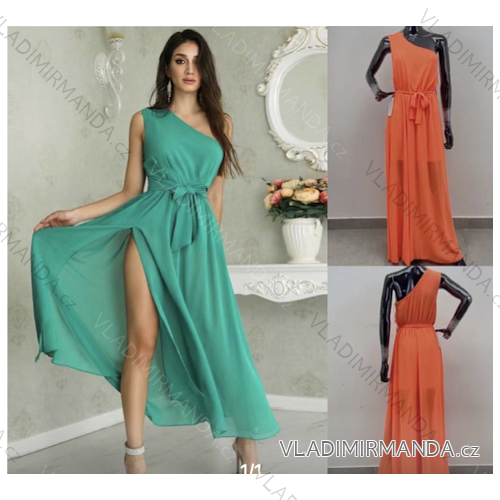 Šaty letní na ramínka dámské (S/M ONE SIZE) ITALSKÁ MÓDA IMPLS229027