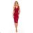 383-2 Spitzen-Midikleid mit Umschlagausschnitt - Farbe Burgund