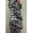 Strickjacke mit Taschen und Kapuze 3/4 Ärmel Damen Camo (uni s-l) ITALIAN FASHION IM4223121