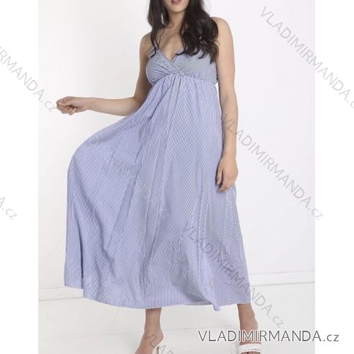 Šaty letní dlouhé na ramínka dámské (S/M ONE SIZE) ITALSKÁ MÓDA IMPDY22LS15705/6091