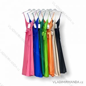 Šaty letní dlouhé na ramínka dámské (S/M ONE SIZE) ITALSKÁ MÓDA IMPDY22LS15705/6091