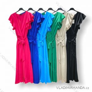 Langes Kurzarm-Sommerkleid für Damen (S / M ONE SIZE) ITALIAN FASHION IMPHD2222131