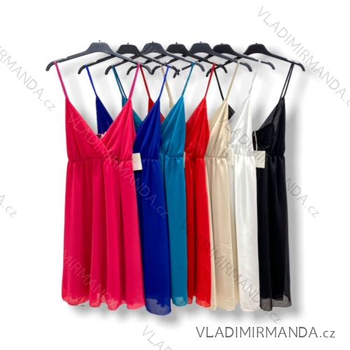 Šaty letní na ramínka dámské (S/M ONE SIZE) ITALSKÁ MÓDA IMPHD229761
