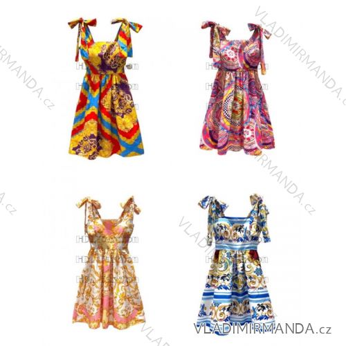 Šaty letní na ramínka dámské (S/M ONE SIZE) ITALSKÁ MÓDA IMPHD229761
