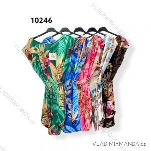 Šaty letní krátký rukáv dámské (S/M ONE SIZE) ITALSKÁ MÓDA IMPHD2217613