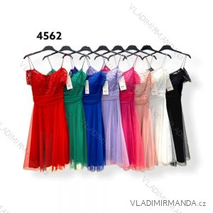 Šaty letní krajkové na ramínka dámské (S/M ONE SIZE) ITALSKÁ MÓDA IMPHD224740