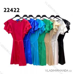 Šaty letní krátký rukáv dámské (S/M ONE SIZE) ITALSKÁ MÓDA IMPHD2217613