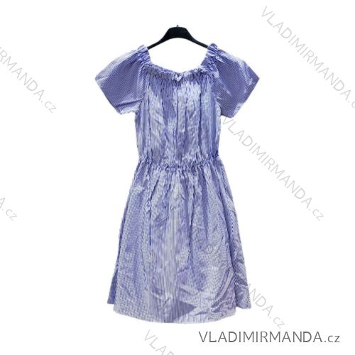 Šaty letní krátký rukáv dámské (S/M ONE SIZE) ITALSKÁ MÓDA IMPHD2222470