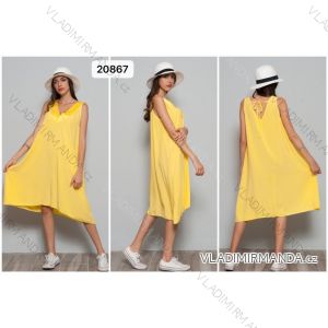 Šaty letní bez rukávu dámské (S/M ONE SIZE) ITALSKÁ MÓDA IMPHD229829