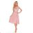 381-1 LINDA - Chiffonkleid mit Spitzenausschnitt - Dirty Pink