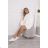 Isoliertes Sweatshirt mit gestickter Aufschrift Oversize Ecru