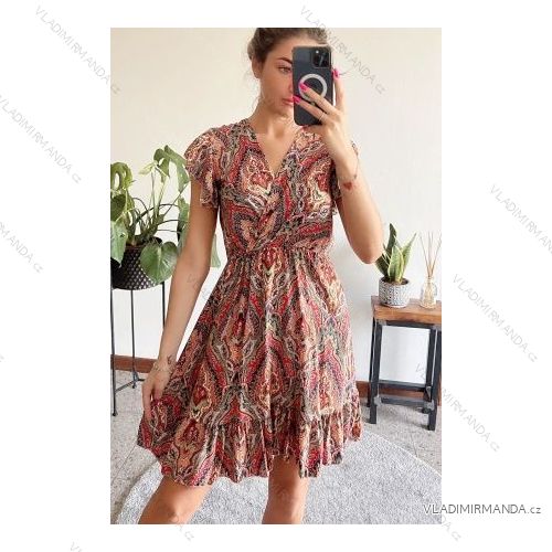 Šaty letní na ramínka dámské (S/M ONE SIZE) ITALSKÁ MÓDA IMPBB22B21841
